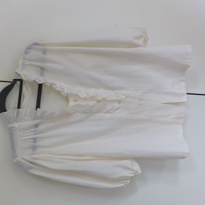 Vintage ruffle front blouse